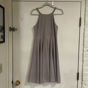 Lulus Grey Swing Dress M